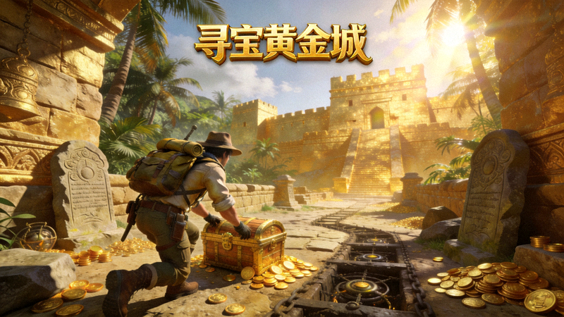 PG热门游戏寻宝黄金城游戏画面 - 探险寻宝主题
